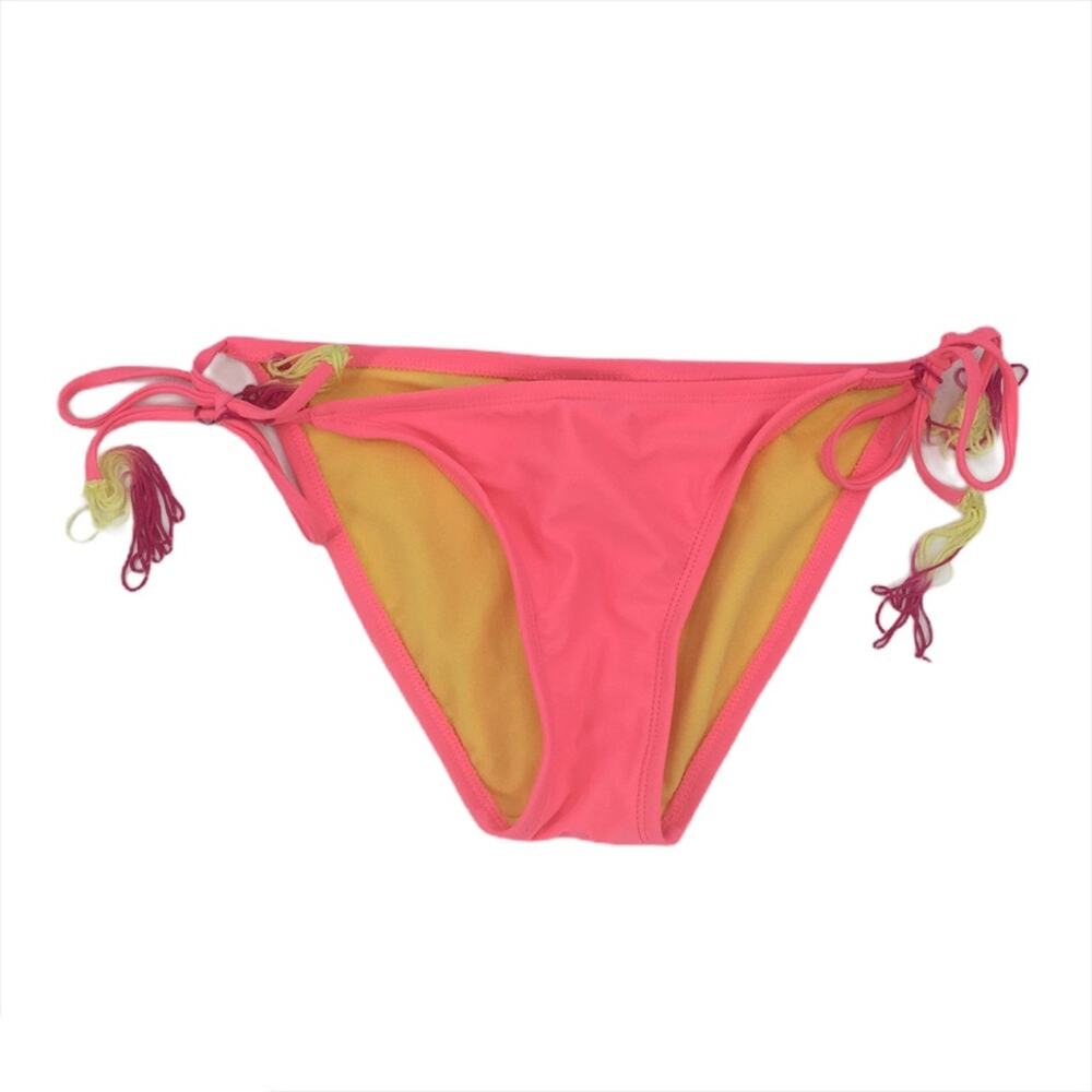 The Bikini Lab Pink Dip Dye Tassel Tie Swim Bottom